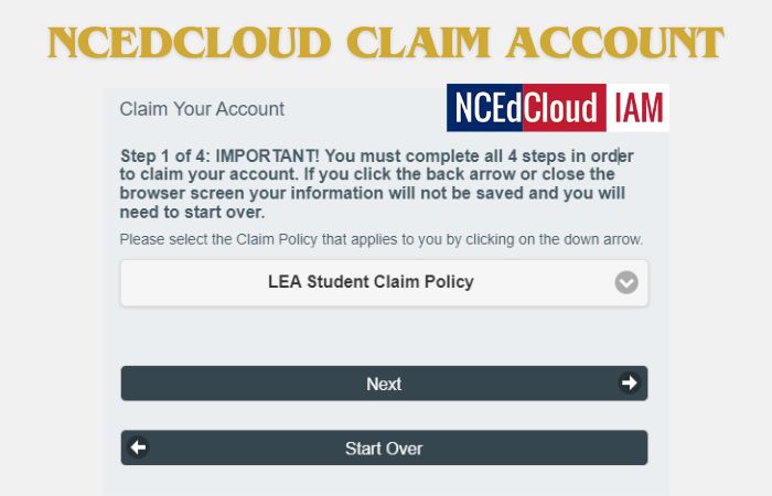 NCEdCloud Claim account